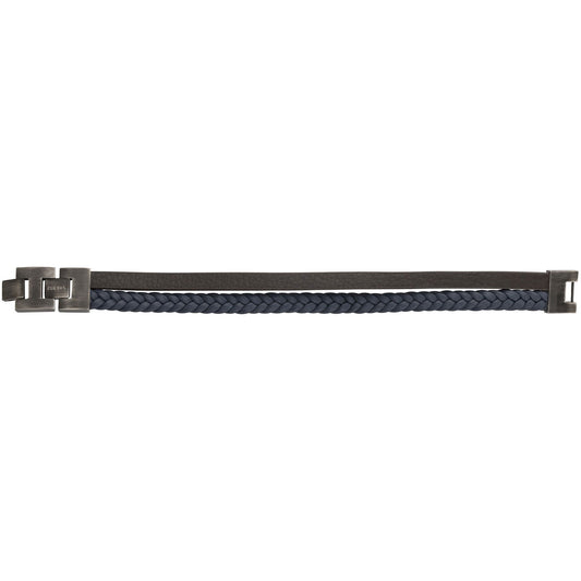 BRAC. ACIER VINTAGE CUIR NOIR KAKI 20+1.5CM