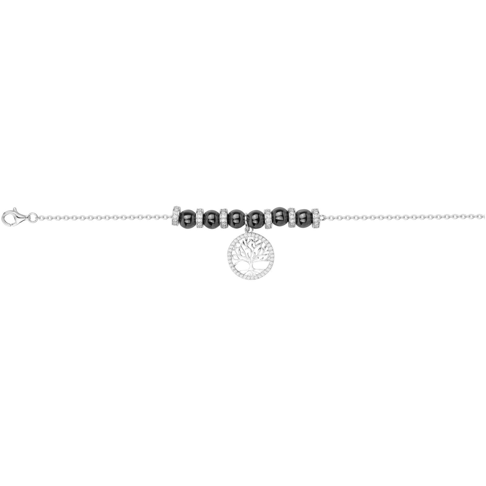 BRAC. ARG. 925, 120 OZ ET CERAM. NOIR 16+3CM