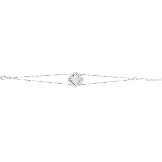 BRAC. ARGENT CERAM. BLANCHE ET 40 OZ-16+3CM