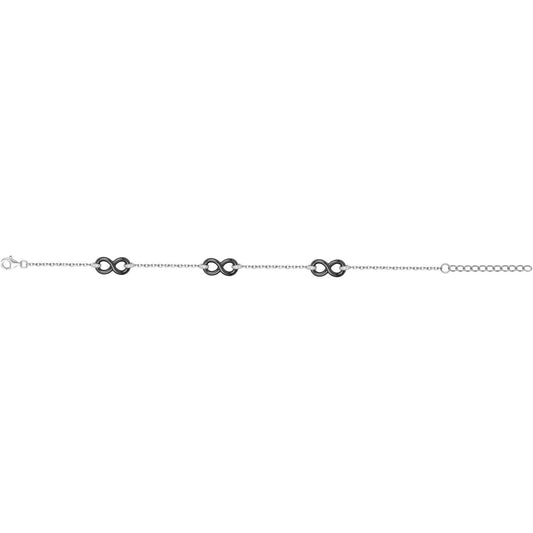 BRAC. ARGT. CERAM.NOIR ET 18OZ-16+3CM