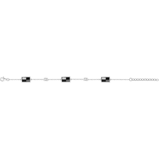 BRAC. ARGT. CERAM.NOIR ET 2OZ-16+3CM