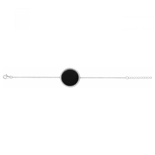 BRAC. ARGT. ET CERAM. NOIRE ET 60OZ-16+3CM