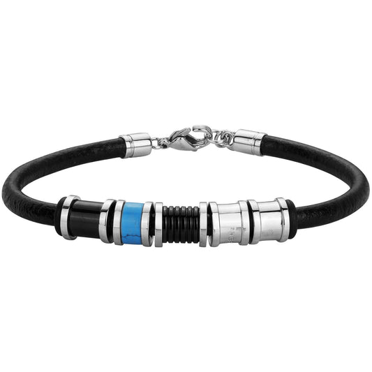 BRAC. CUIR DE VACHETTE ACIER ET IPN-19,5+2CM