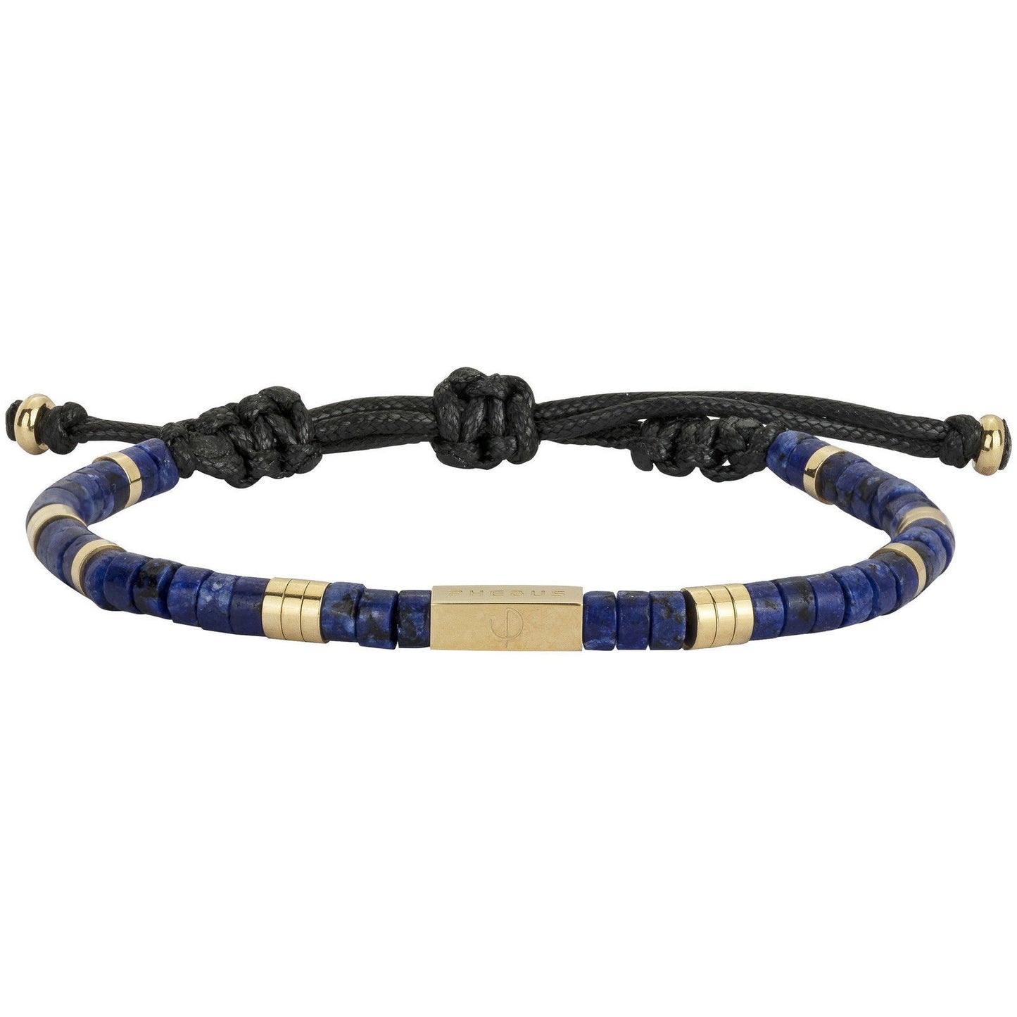 BRAC.ACIER IPG ET LAPIS LAZULI-REGL.18-26CM - Bijouterie Cordier