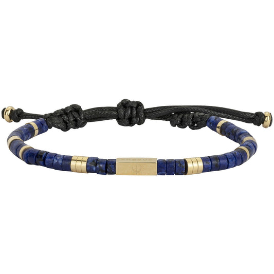 BRAC.ACIER IPG ET LAPIS LAZULI-REGL.18-26CM - Bijouterie Cordier