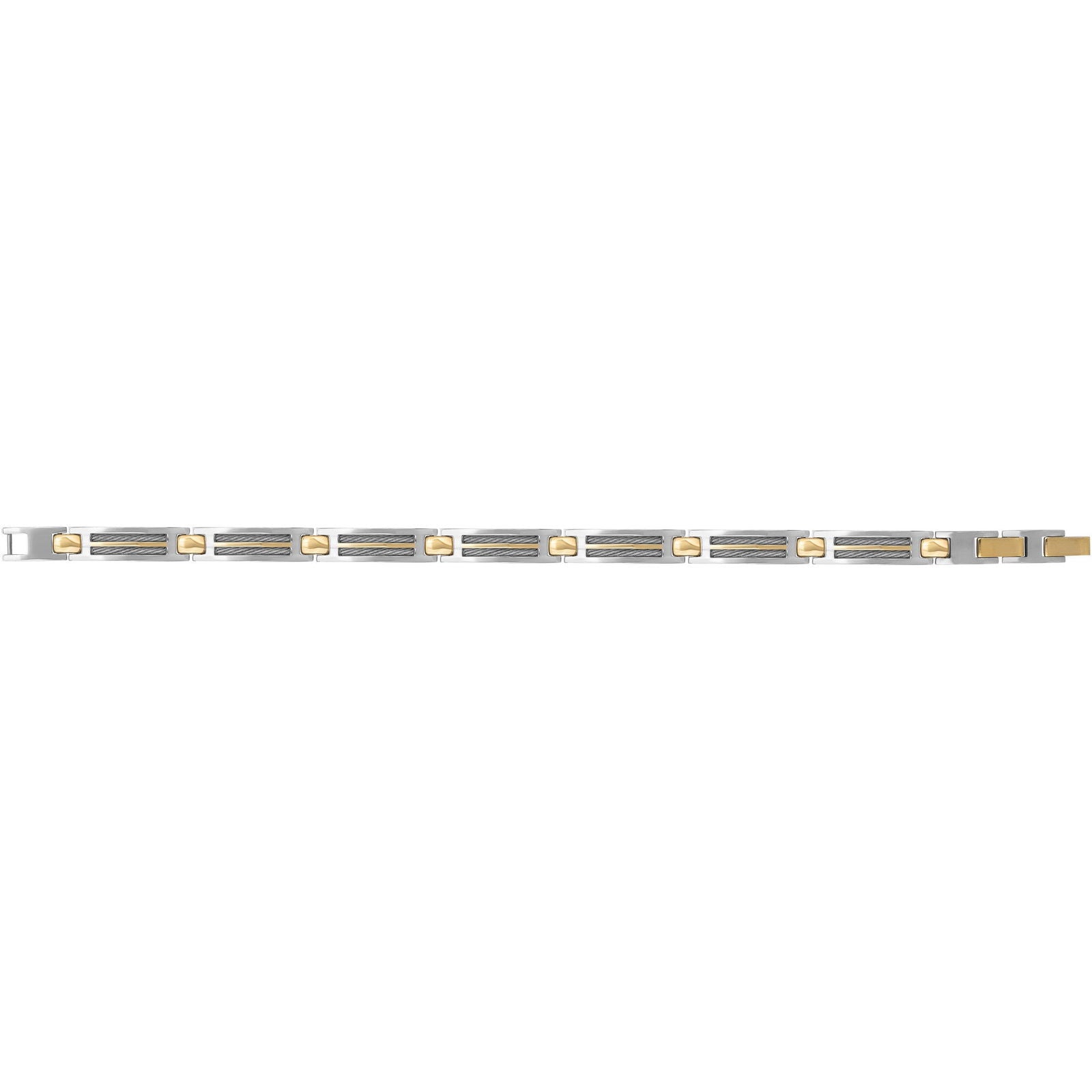 BRACELET ACIER BICOLORE JAUNE-20,5+1,5CM