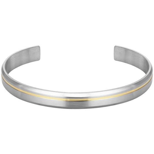 BRACELET ACIER BICOLORE JAUNE-DIAM.65 - Bijouterie Cordier