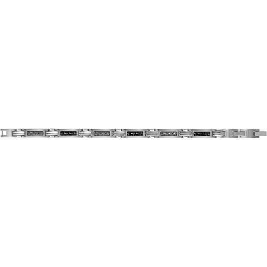 BRACELET ACIER ET CARBONE -19+1,5CM