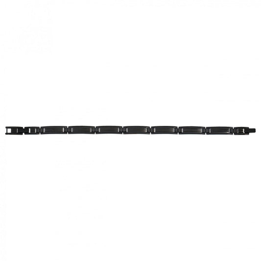 BRACELET ACIER IP GUN 19.5+1.5CM