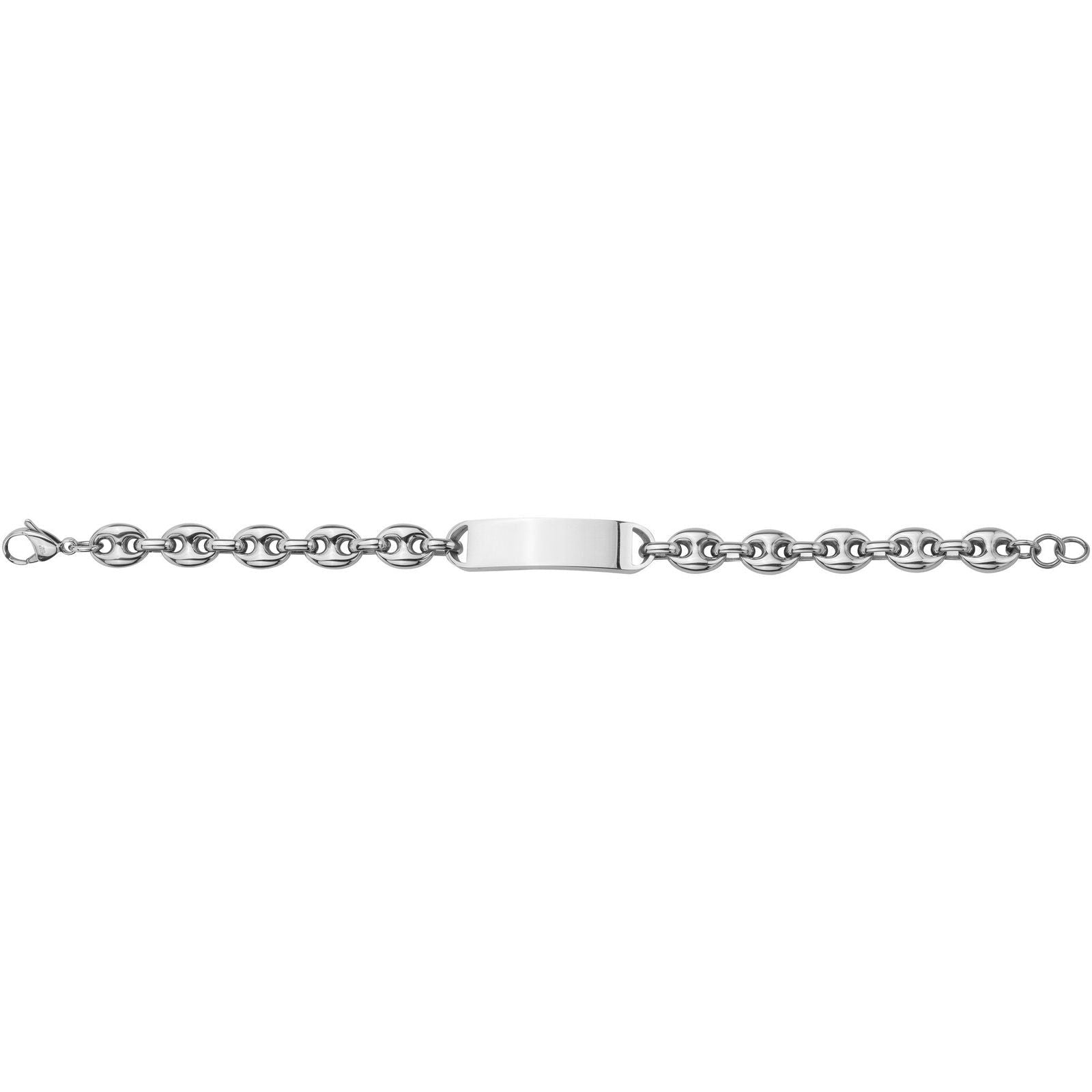 BRACELET GRAIN DE CAFE ACIER -21CM - Bijouterie Cordier