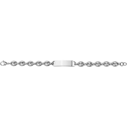 BRACELET GRAIN DE CAFE ACIER -21CM - Bijouterie Cordier