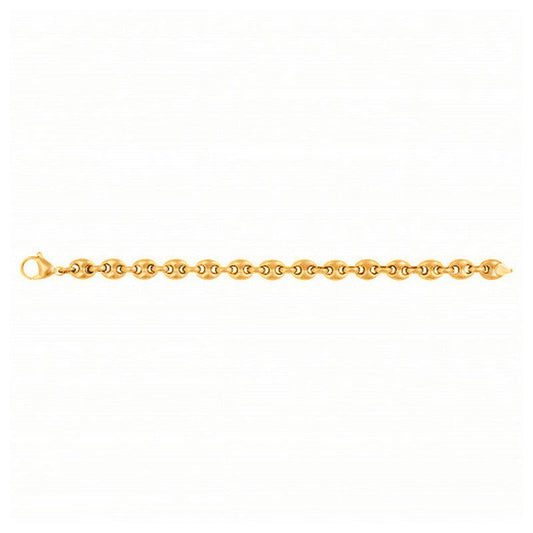 BRACELET GRAIN DE CAFE ACIER IPG- 21CM - Bijouterie Cordier