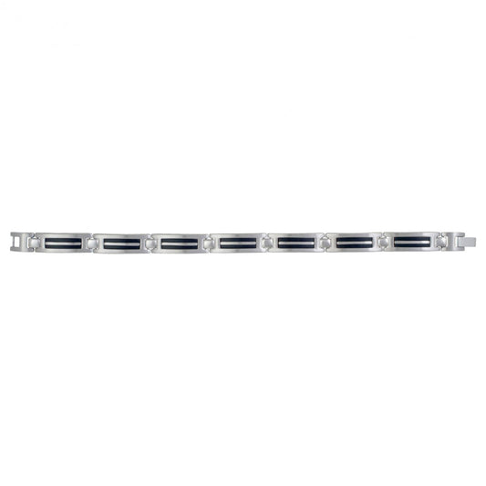 BRAC. ACIER/RESINE 21CM - Bijouterie Cordier