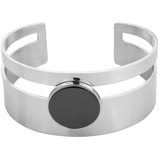 BRAC. ACIER CERAM NOIRE-DIAM.60 - Bijouterie Cordier