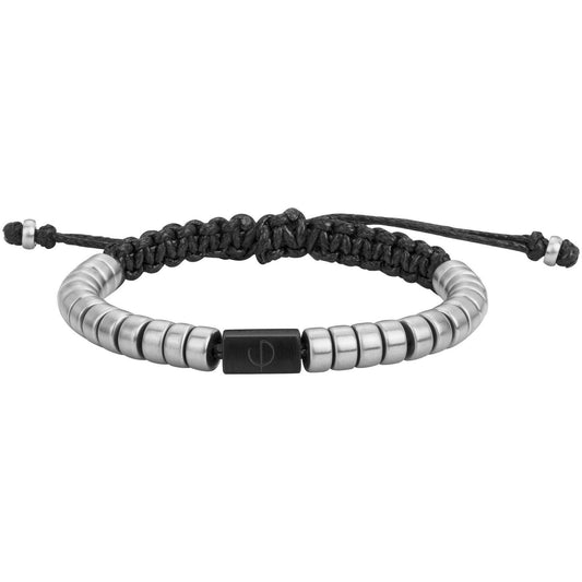 BRAC. ACIER ET PVD NOIR.-REGL.18-24CM - Bijouterie Cordier