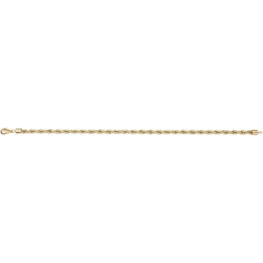 BRAC. ACIER IPG MAILLE CORDE-21CM - Bijouterie Cordier