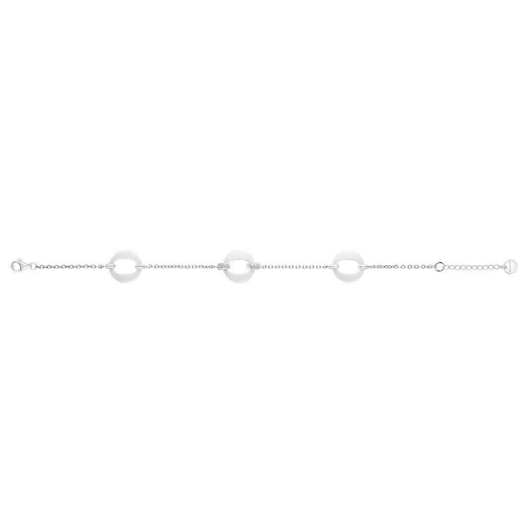 BRAC ARGT 3 OMEGA CERAM BLANCHE ET OZ 16+3CM