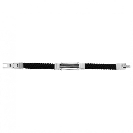 BRAC CUIR DE VACHETTE/CERAM NOIRE CARBONNE BLANC DOUBLE FERM 20+1.5cm