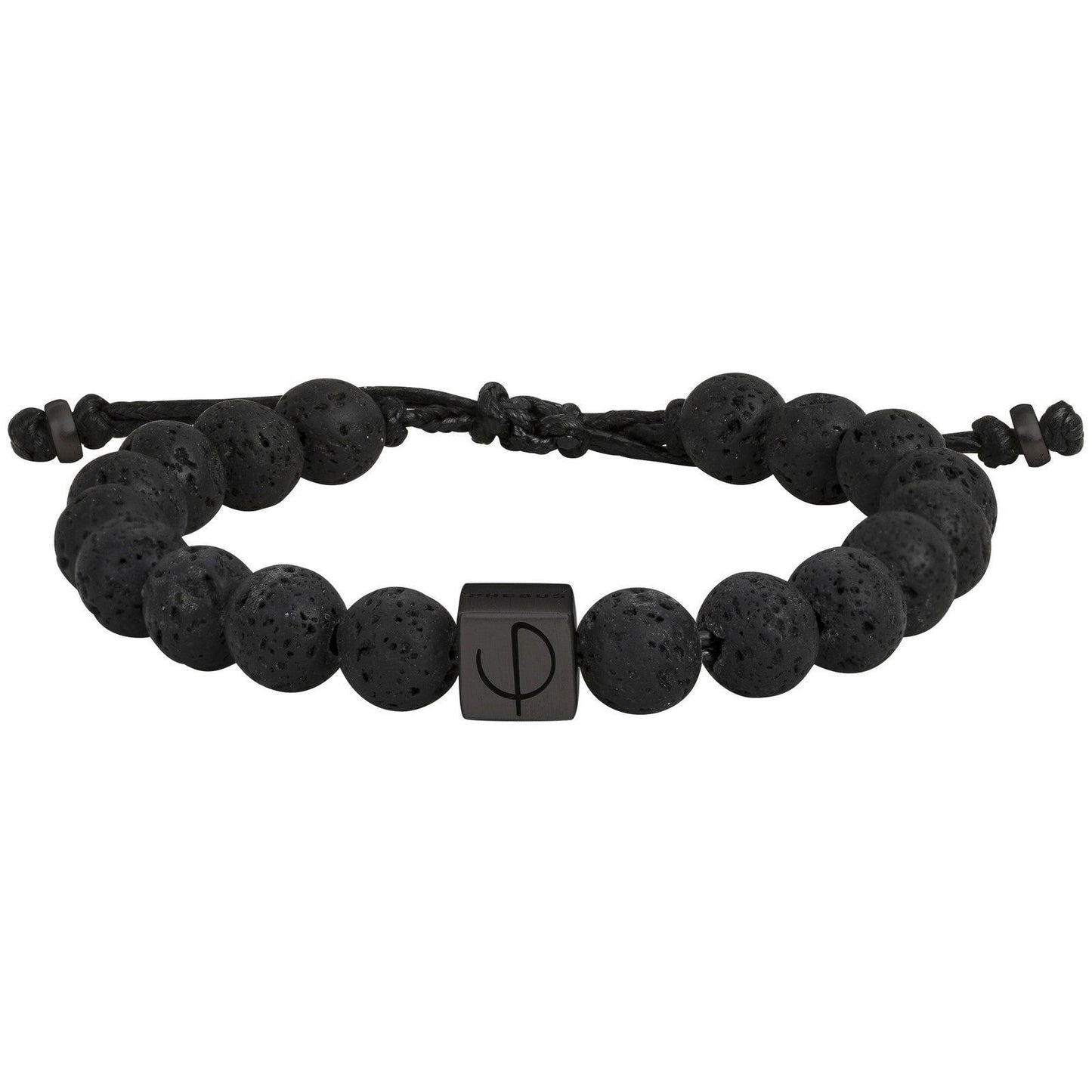 BRAC. PVD ET LAVE NOIR SYNTH.-REGL.18-24CM - Bijouterie Cordier
