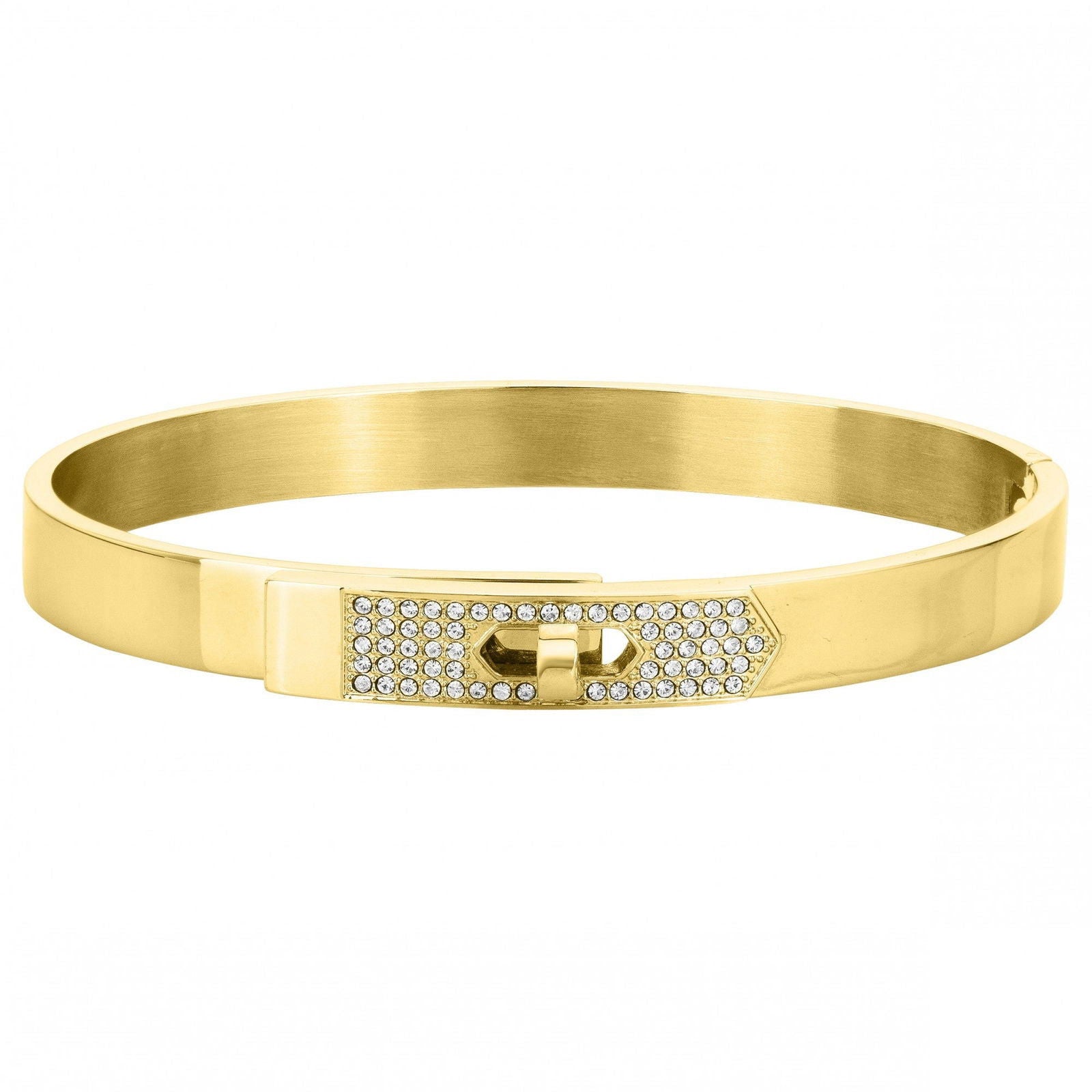 BRA. ACIER IP IP GOLD. IP CRISTAL-DIAM.65 - Bijouterie Cordier