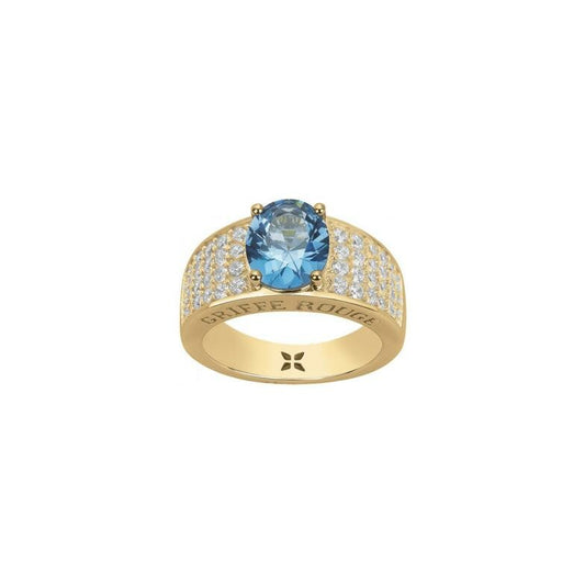 Bague Griffe Rouge Plaqué Or 86100001-56