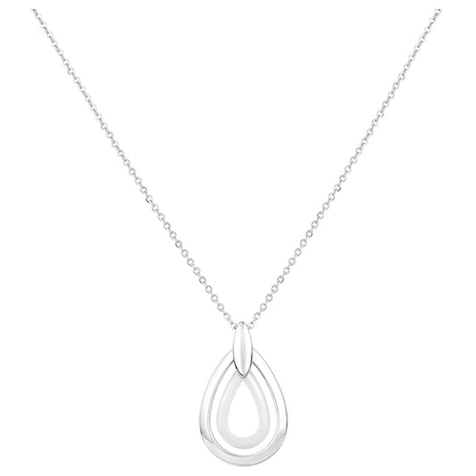 CH.+PEND.FORME GOUTTES AC./CERAM.BLANCHE 40+5CM