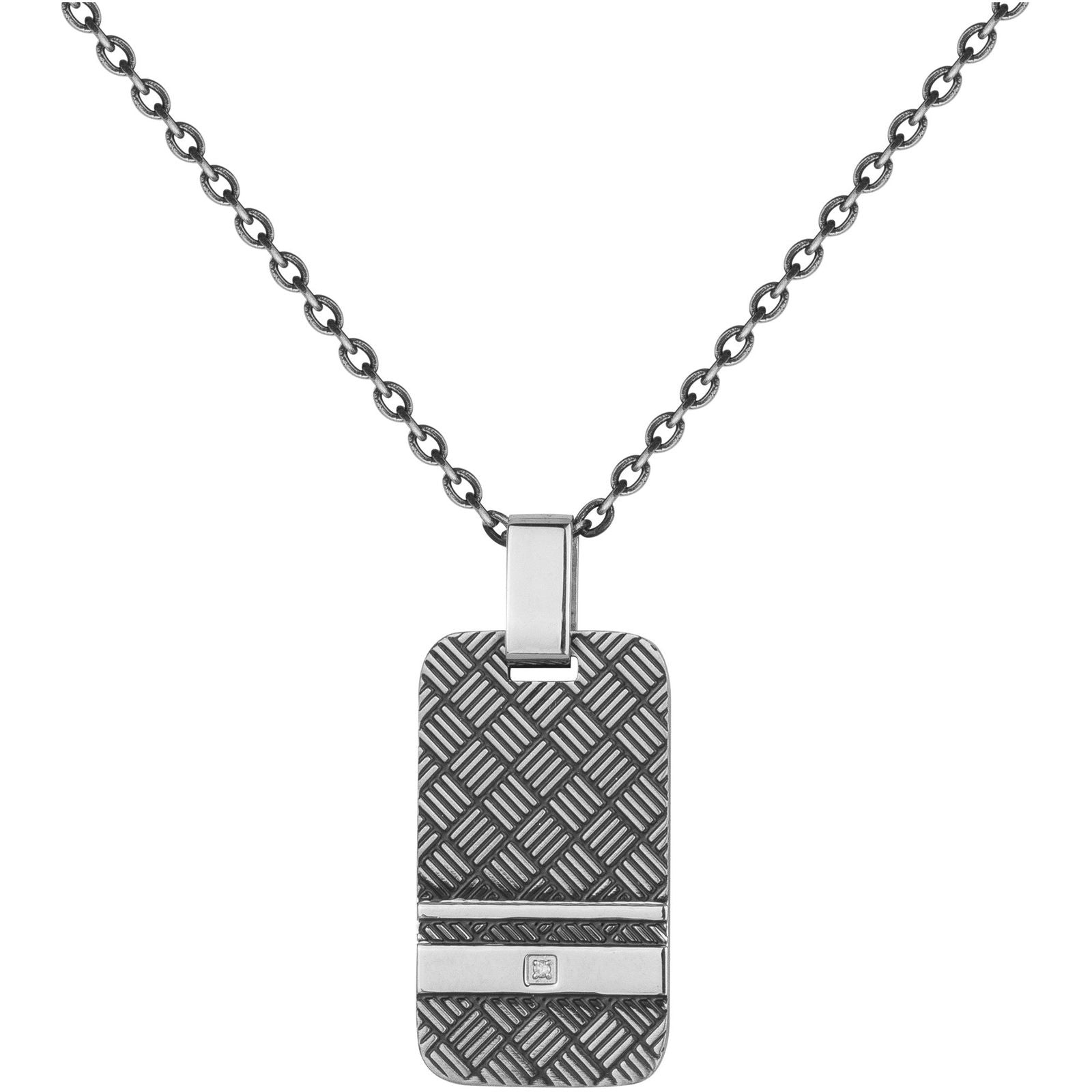 COLL. ACIER ET 1 DIAMANT 50+5CM