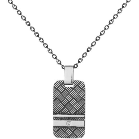 COLL. ACIER ET 1 DIAMANT 50+5CM