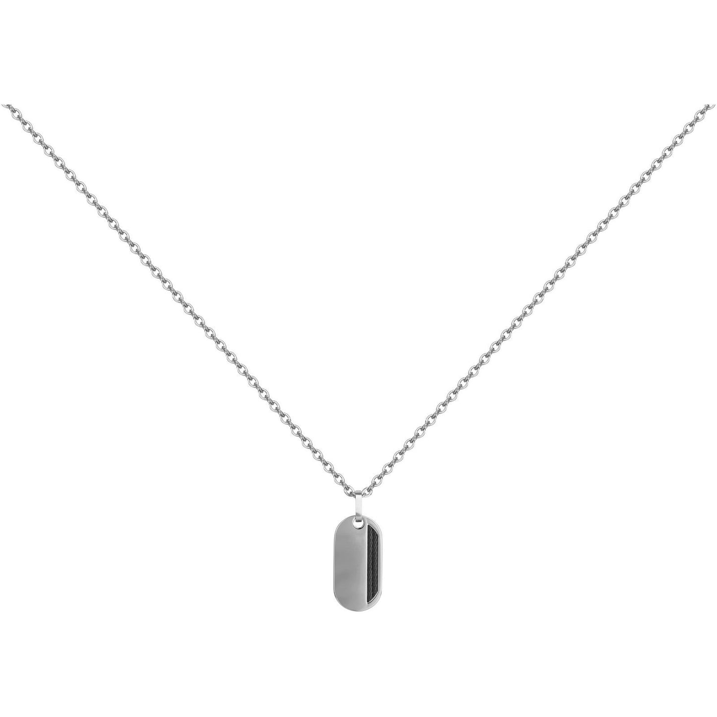 COLL. ACIER ET CABLE NOIR -50+10CM
