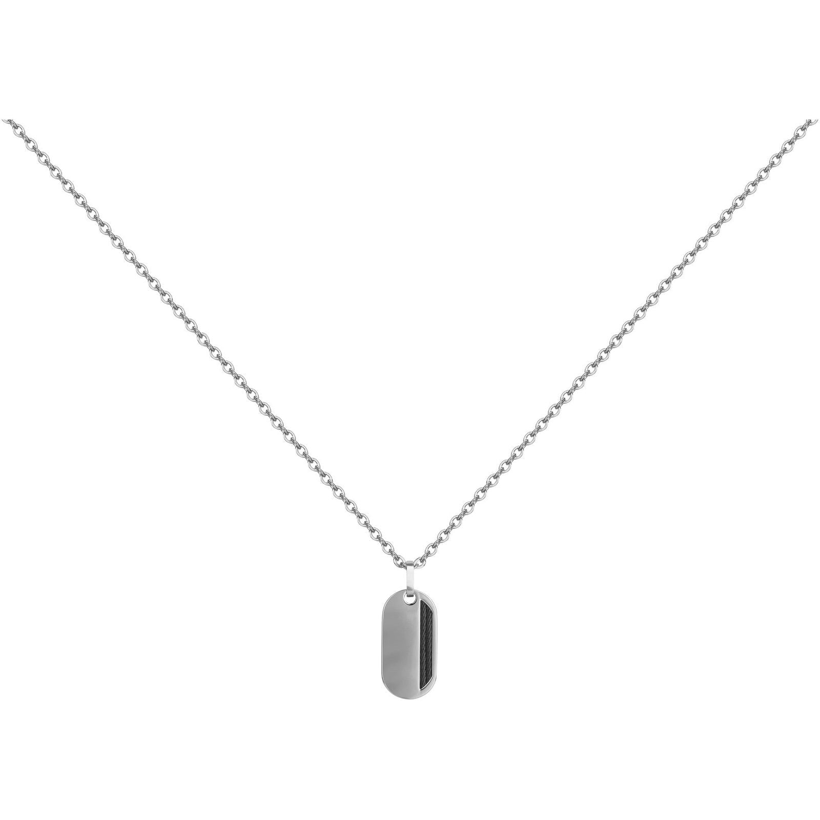 COLL. ACIER ET CABLE NOIR -50+10CM