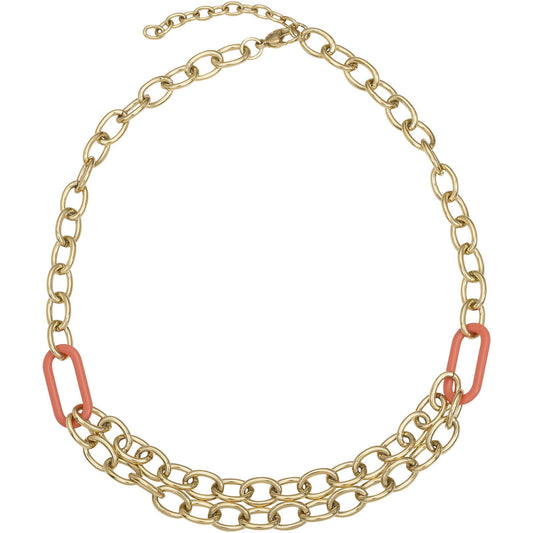 COLL. ACIER IPG ACETATE ROUGE 45+5CM