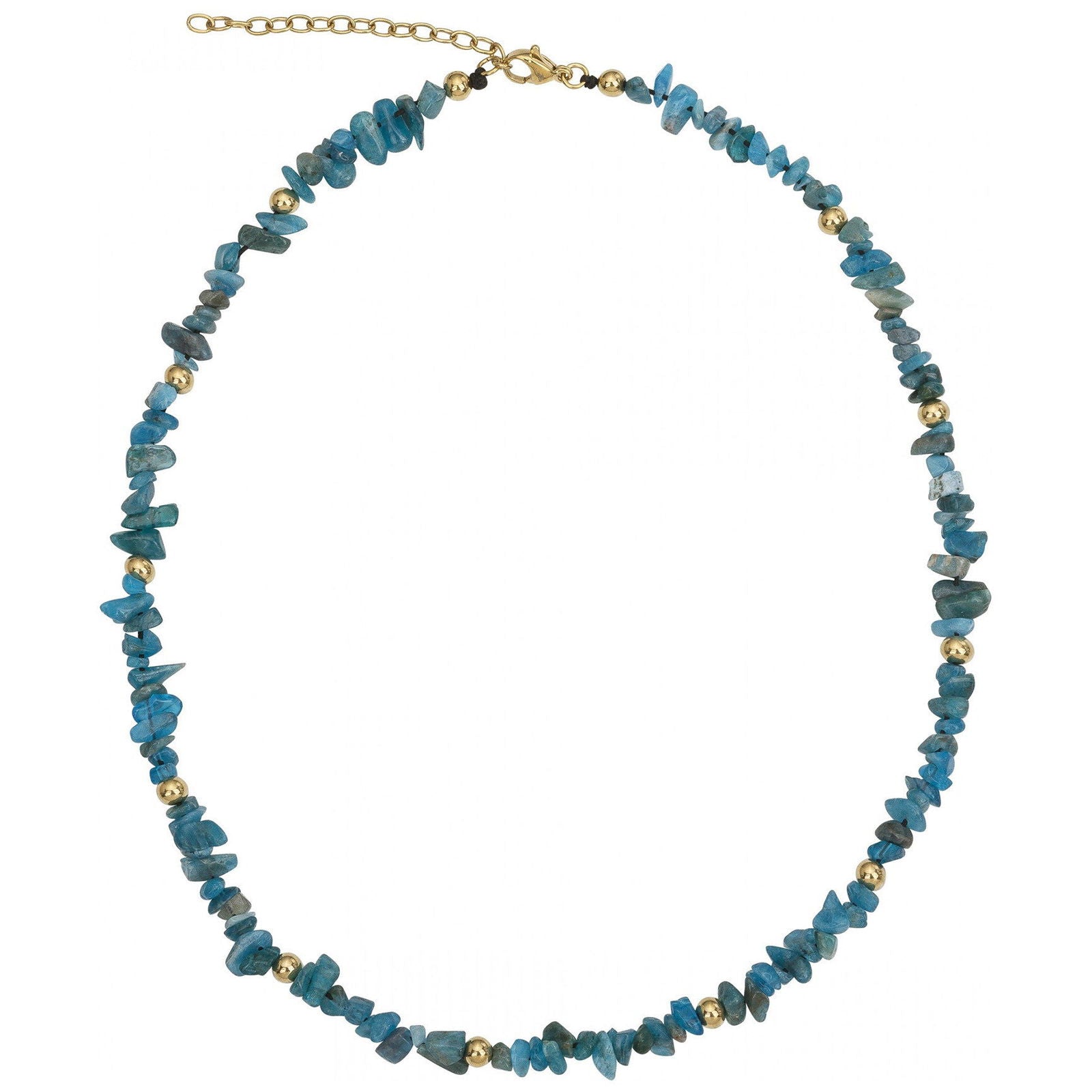 COLL. ACIER IPG APATITE NATURELLE-40+5CM