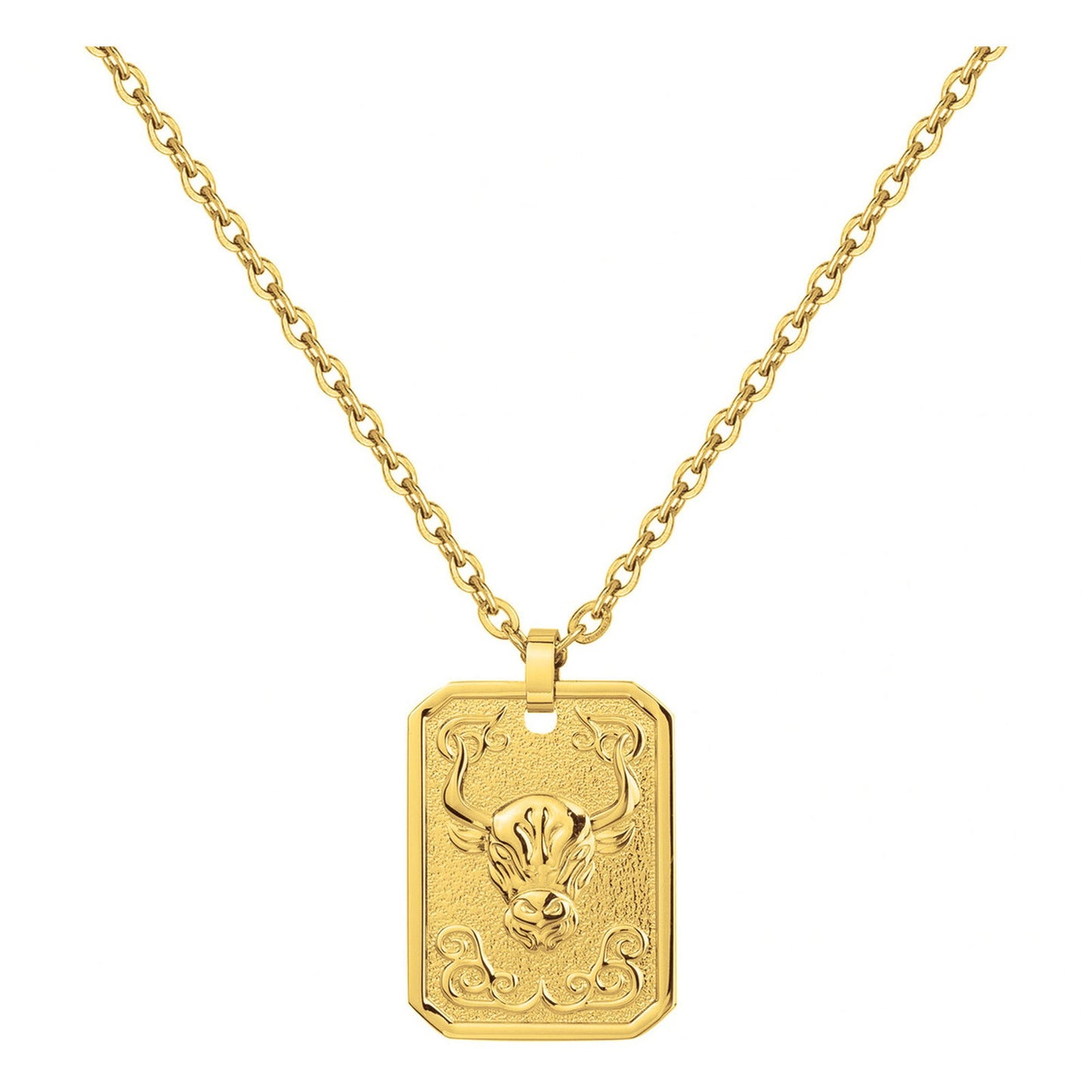 COLL. ACIER IPG MEDAILLE TAUREAU-50+10CM