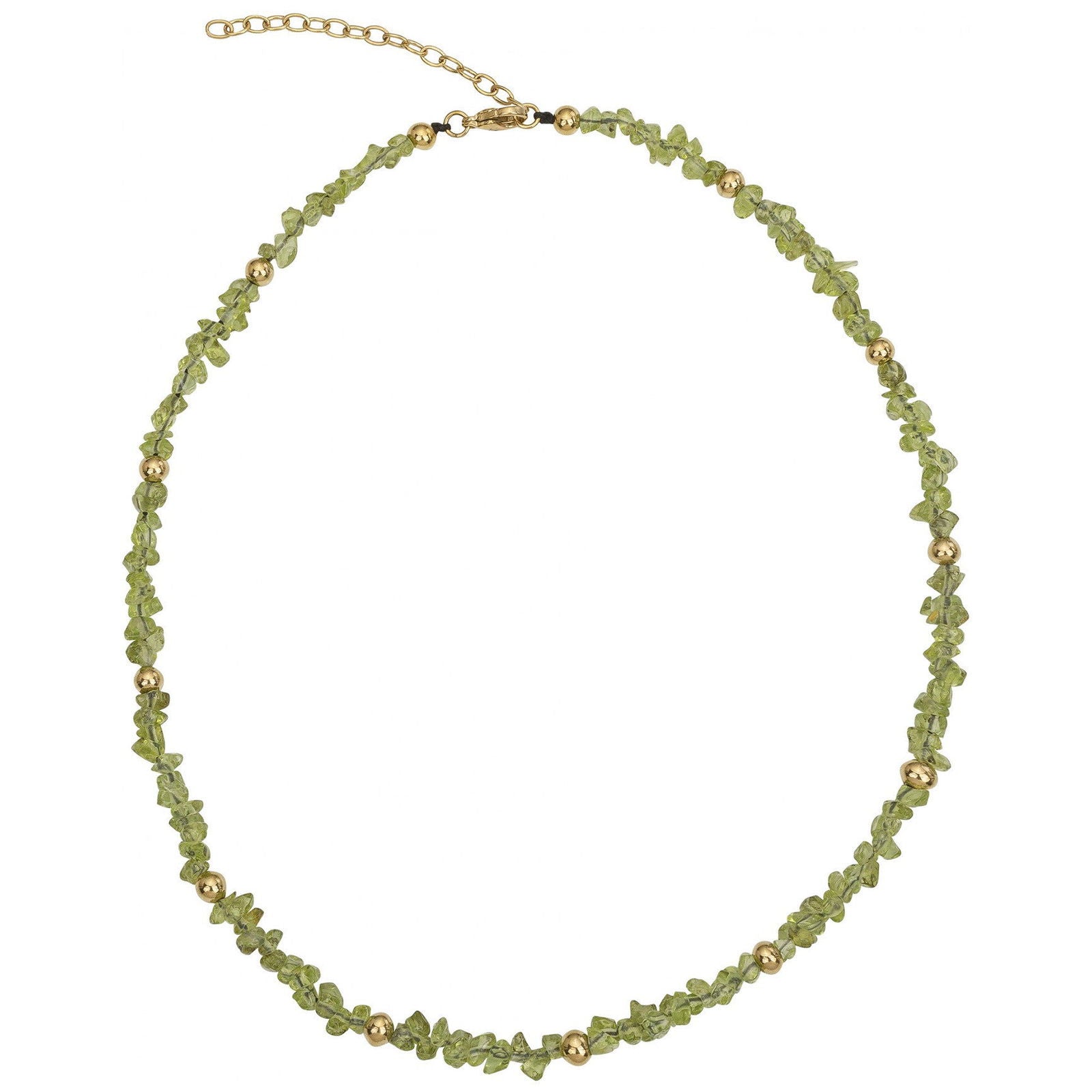 COLL. ACIER IPG PIERRE NATURELLE D'OLIVINE-40+5CM