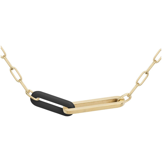 COLL. ACIER PVD JAUNE CERAMIQUE NOIRE 42+10CM