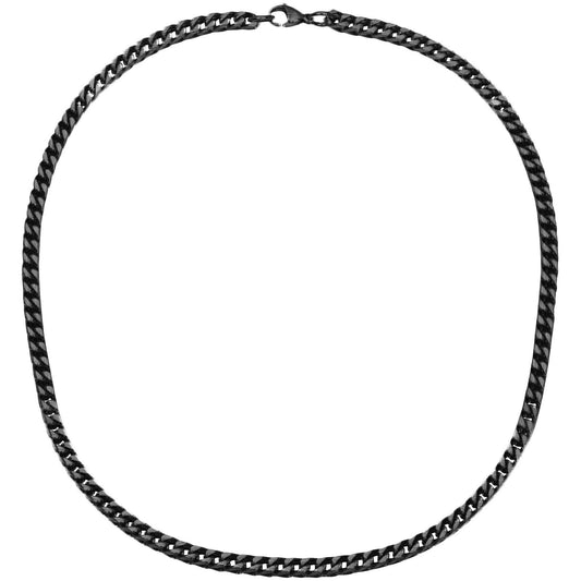 COLLIER ACIER IP VINTAGE-50CM - Bijouterie Cordier