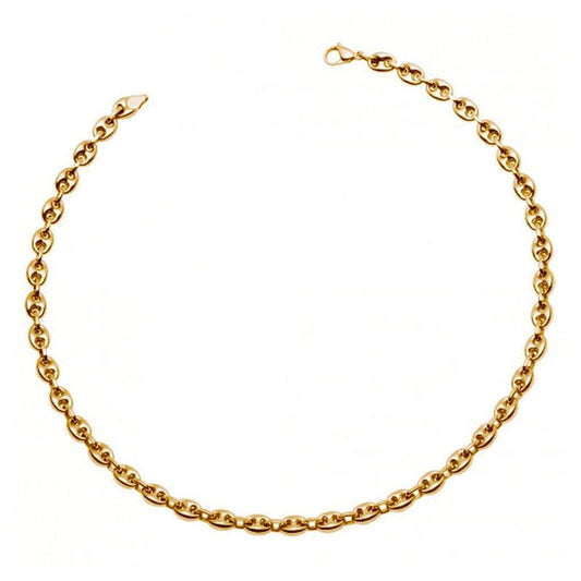 COLLIER GRAIN CAFE ACIER IPG-55CM - Bijouterie Cordier