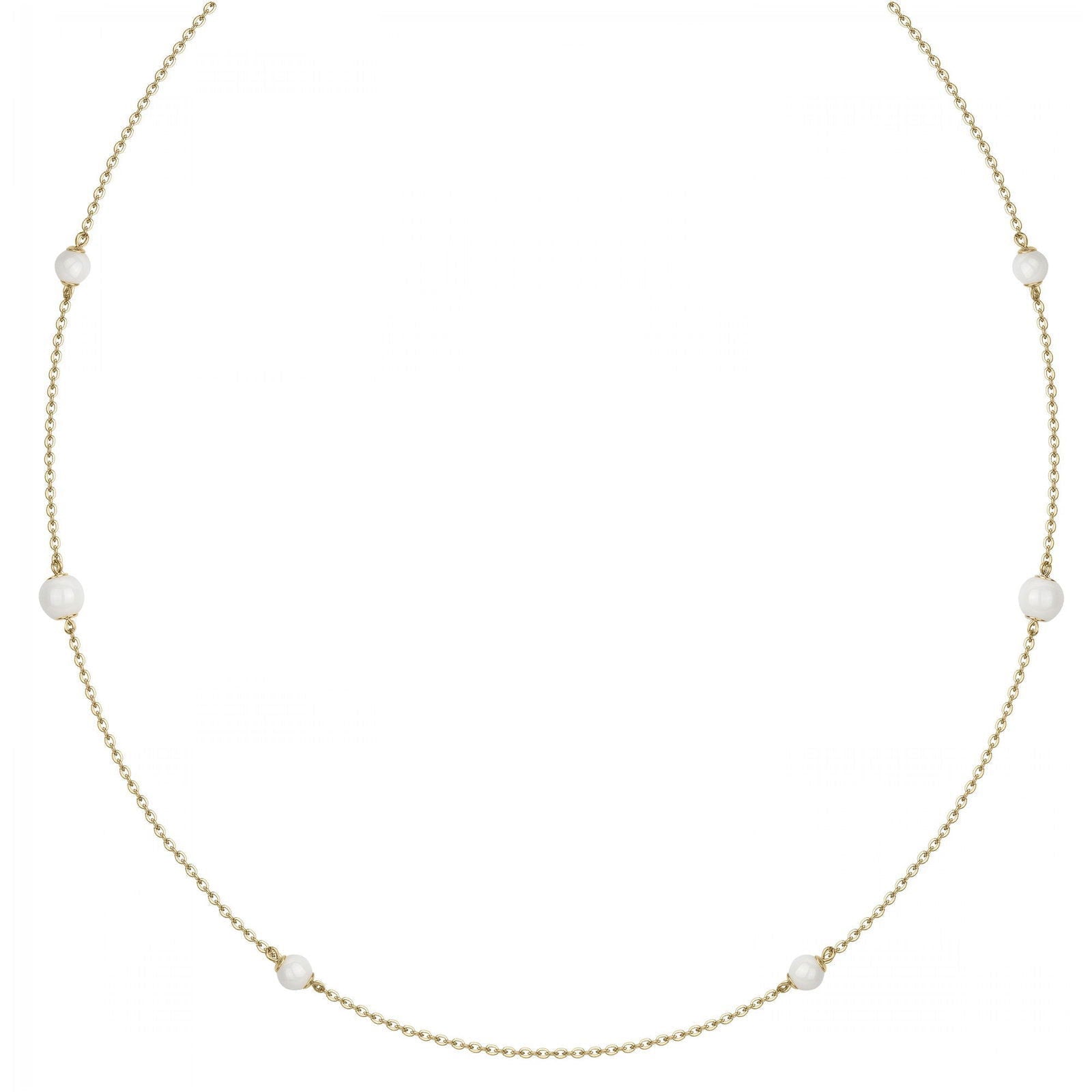 COLL. ACIER ET CERAM.BLANC-80CM - Bijouterie Cordier