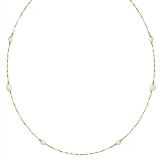 COLL. ACIER ET CERAM.BLANC-80CM - Bijouterie Cordier