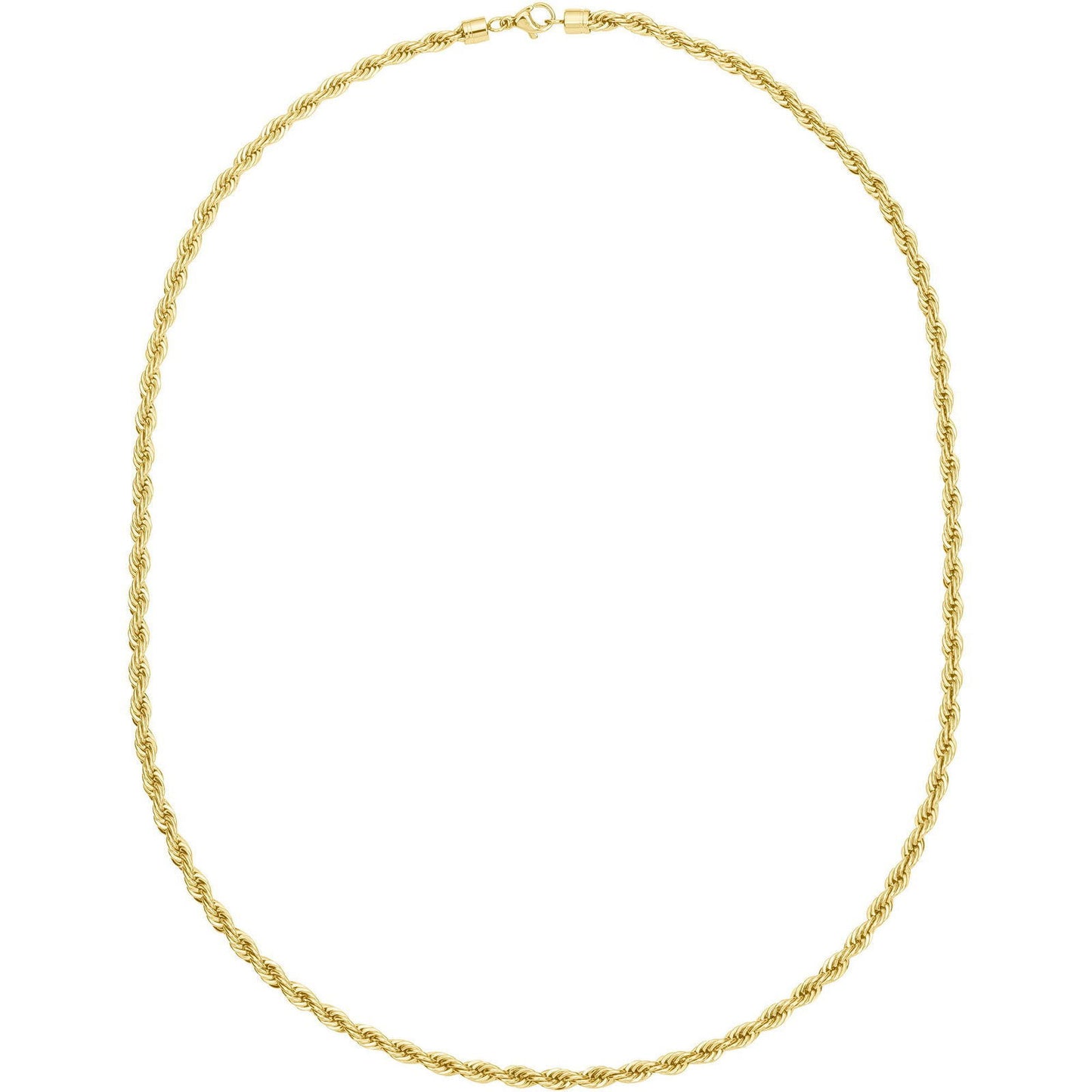 COLL. ACIER IPG MAILLE CORDE-55CM - Bijouterie Cordier