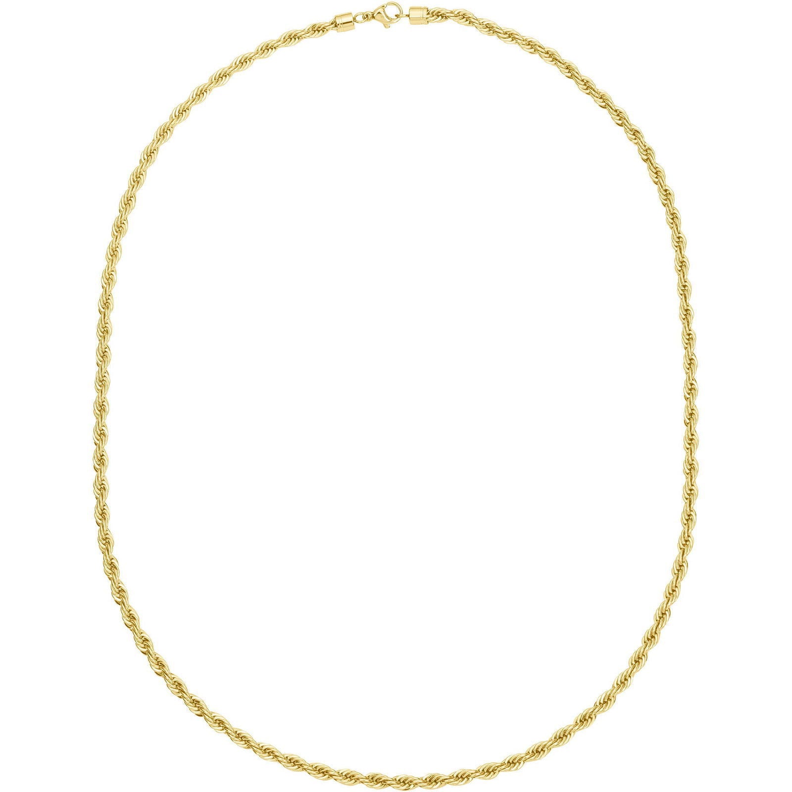 COLL. ACIER IPG MAILLE CORDE-55CM - Bijouterie Cordier