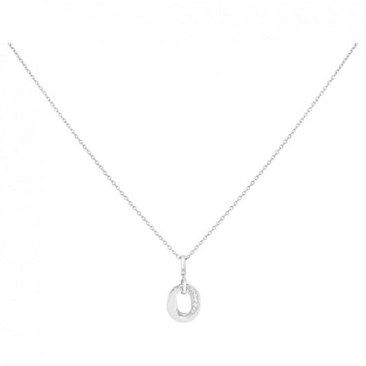 COLL ARGT OMEGAS CERAM BLANCHE ET ARGT OZ ENTRELACES 42+3CM