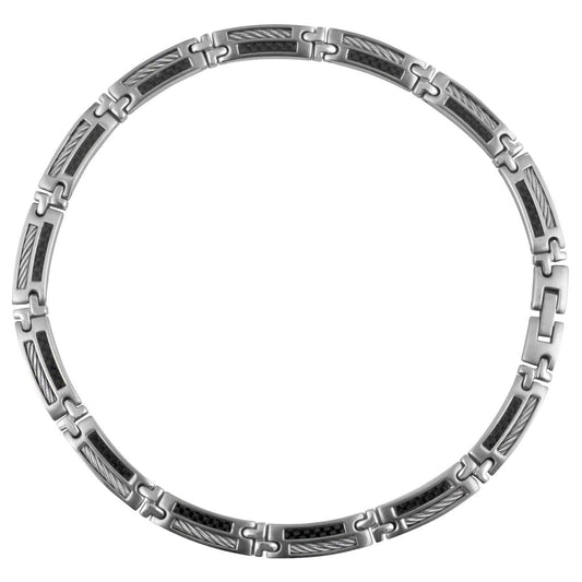 COL. AC/CABLE/CARBONE 50CM - Bijouterie Cordier