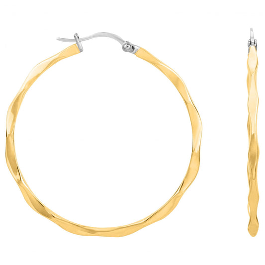 CREOLE ACIER FEMME DIAM.40MM IP GOLD - Bijouterie Cordier