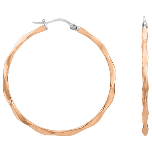 CREOLE ACIER FEMME DIAM.40MM IP ROSE - Bijouterie Cordier