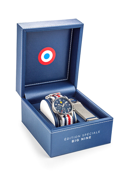 CoffretPatrouille de France Édition Spéciale Big Nine - Chronographe Bleu