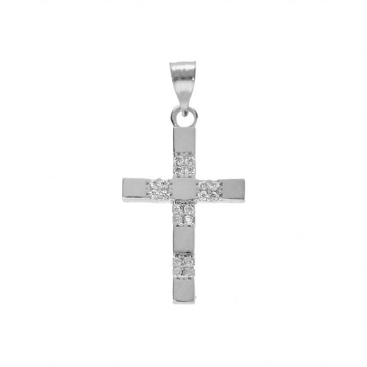 Croix en Argent oxides 20x10 - Bijouterie Cordier