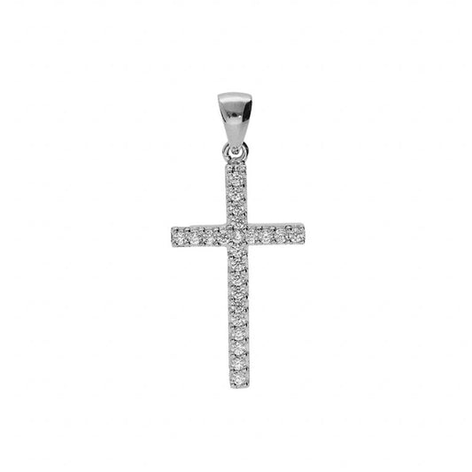 Croix en Argent oxides 25x14mm - Bijouterie Cordier