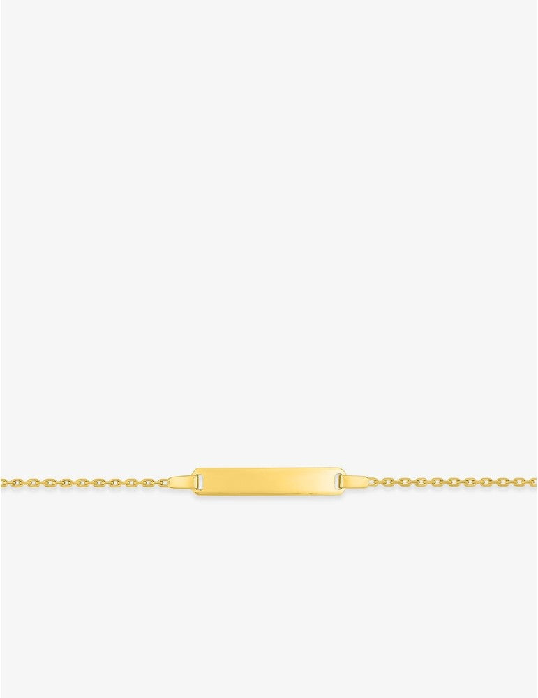 Gourmette bebe or jaune 375/1000e maille forcat - Bijouterie Cordier