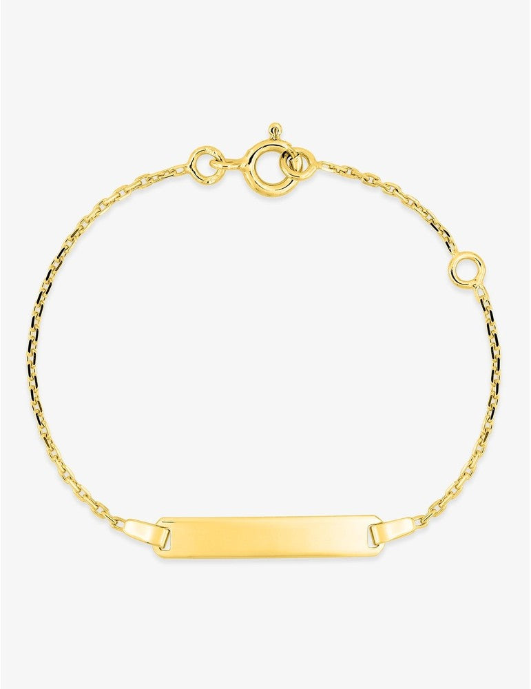 Gourmette bebe or jaune 375/1000e maille forcat - Bijouterie Cordier